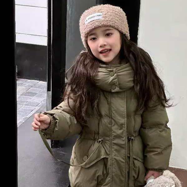 儿童女童羽绒服中长款冬装2024新款冬季加厚中大童鸭绒外套