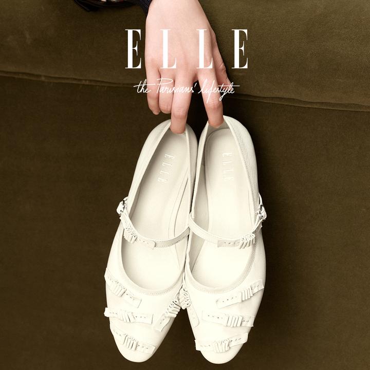【七夕浪漫】ELLE法式玛丽珍鞋女2025新款少女芭蕾舞单鞋复古小皮鞋