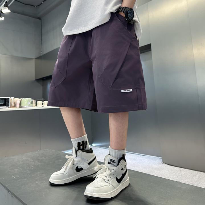 儿童装男童夏装薄款裤子2025新款中大童夏季工装短裤夏款速干中裤