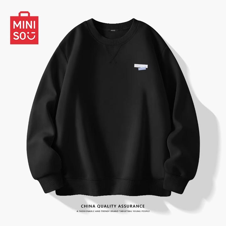 MINISO/名创优品卫衣男款秋季新款设计感青少年宽松oversize上衣