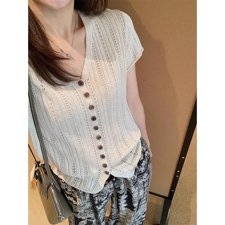 【纸片人T】新款韩系简约百搭针织短袖T恤