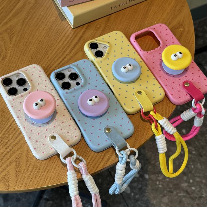 多巴胺眼睛支架手绳适用iphone16promax手机壳苹果14pro/15创意13