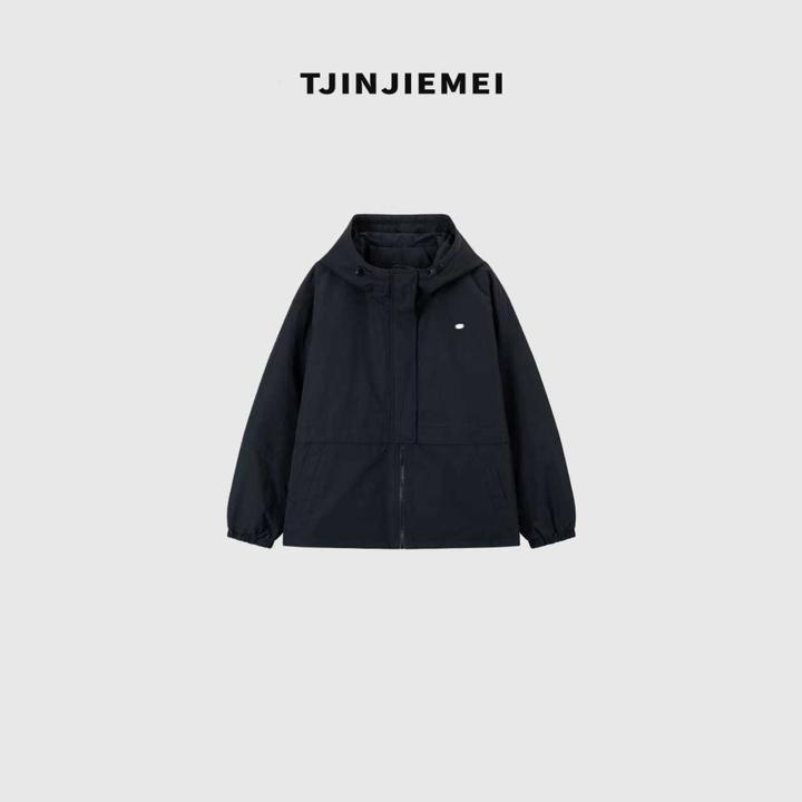 T井姐妹【乌克蓝】设计感简约藏青羽绒服YRF2510-7770