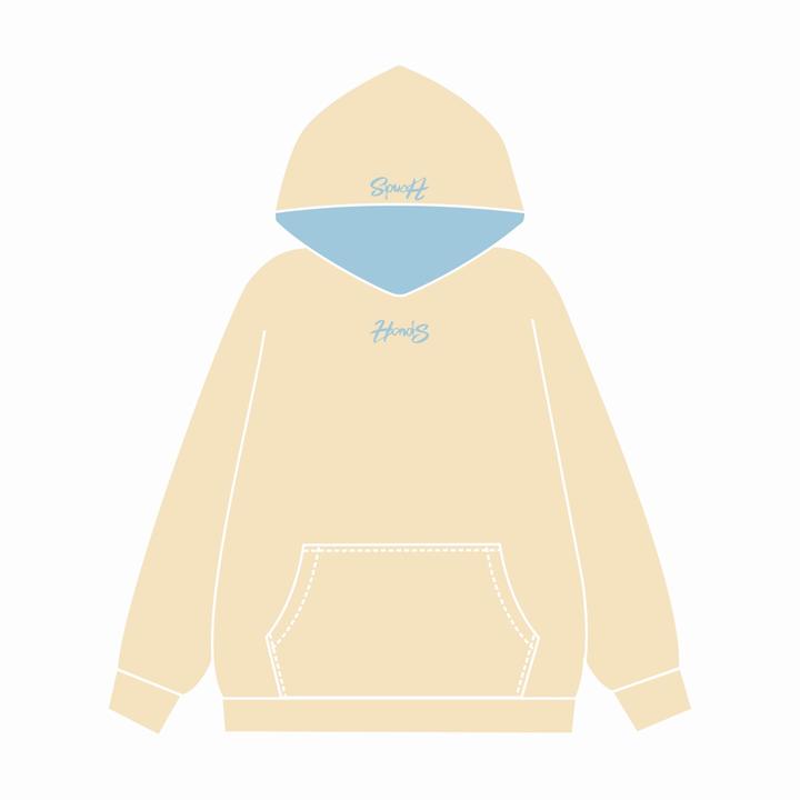 HandSeven美式复古高街字母刺绣情侣连帽卫衣简约百搭外套上衣