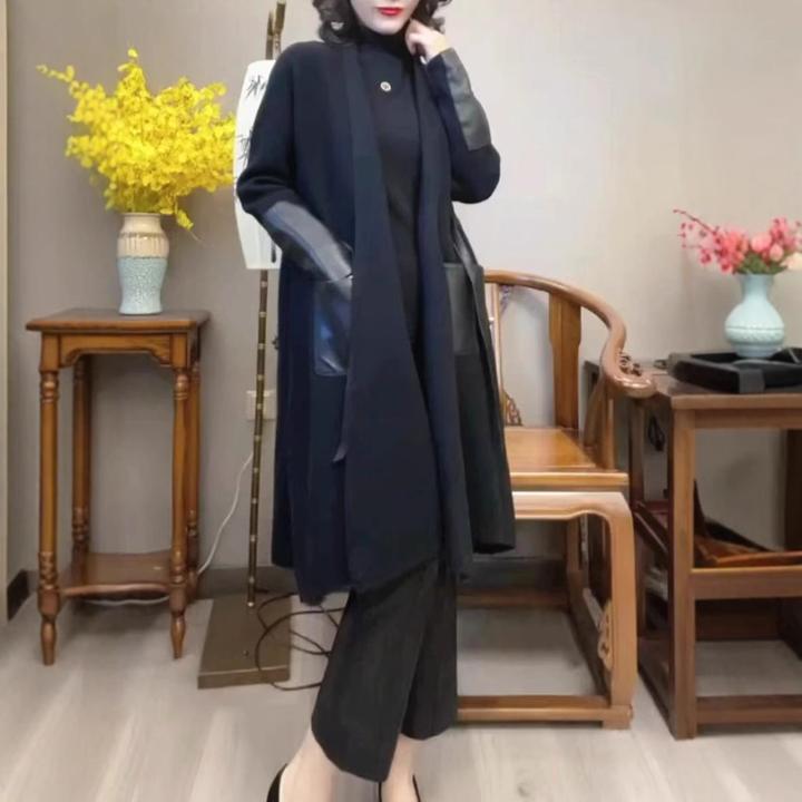 780526大爱美依缘2024新款毛呢拼接外套设计感宽松大气中长款大衣