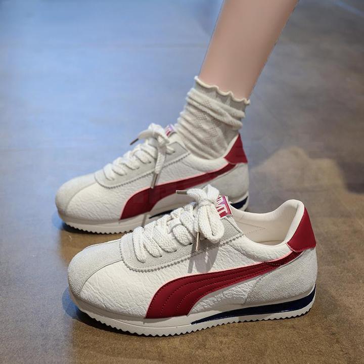 厚底增高阿甘鞋女2025年秋季新款薄款透气轻便软底运动休闲小白鞋