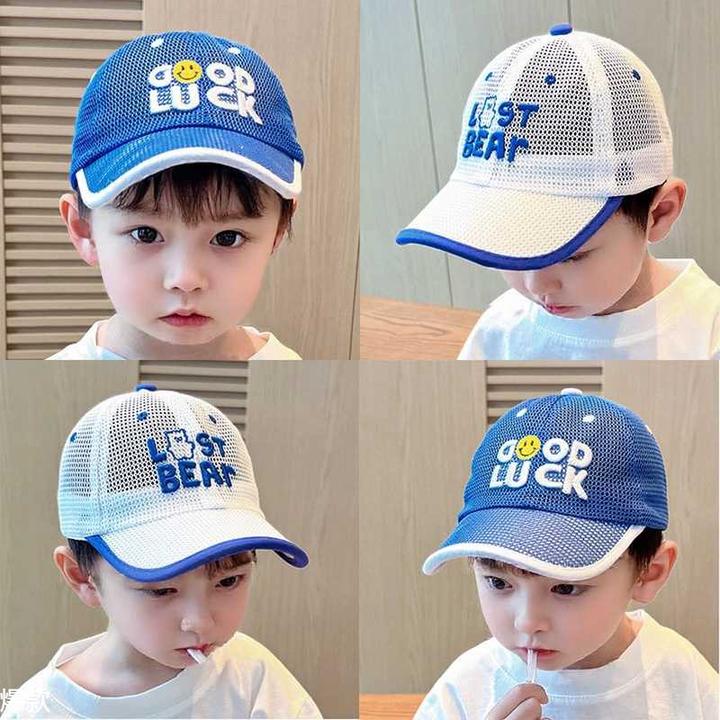 夏季儿童帽子男潮薄款女宝宝棒球帽网眼透气韩版小孩子防晒鸭舌帽