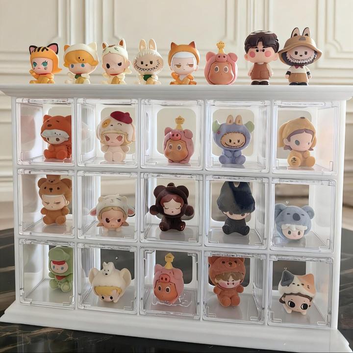 原创睡衣派对萌粒盲盒专属欧式展示架