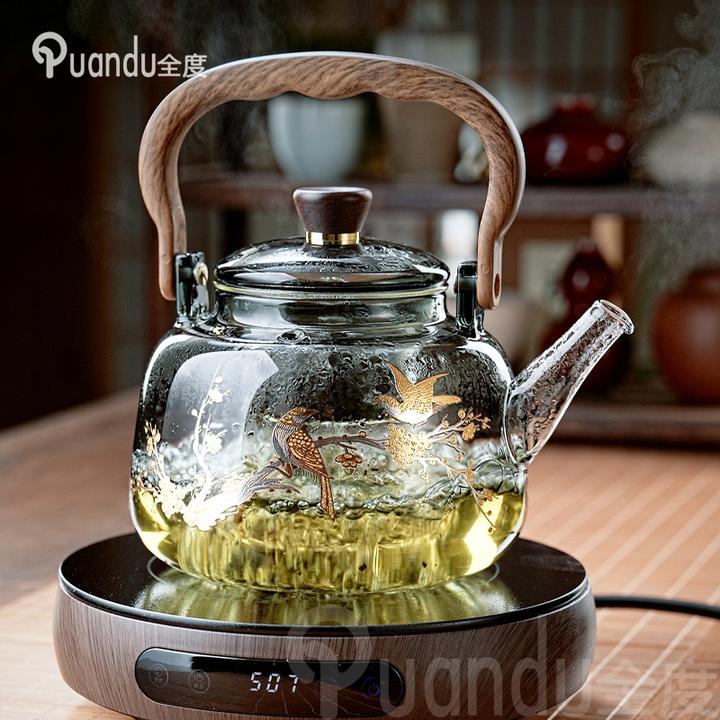 耐热玻璃蒸煮一体提梁壶2025新款煮茶器家用办公茶具围炉煮茶壶