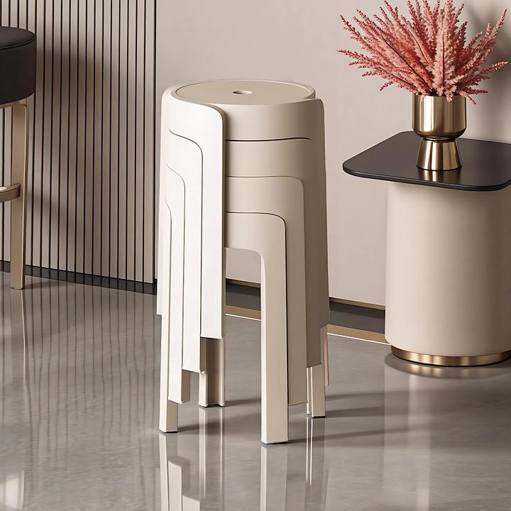 塑料凳子加厚家用特厚现代简约可叠放摞叠久坐舒服椅子高圆凳板凳