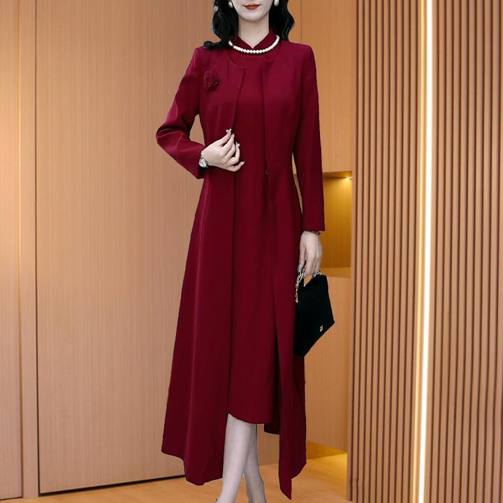 时尚气质套装连衣裙女士秋季中国风爆减龄穿搭两件套