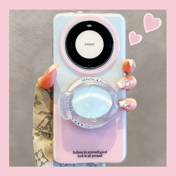 适用华为mate80promax新款手机壳高级感渐变粉磁吸mate70pro鲷鱼