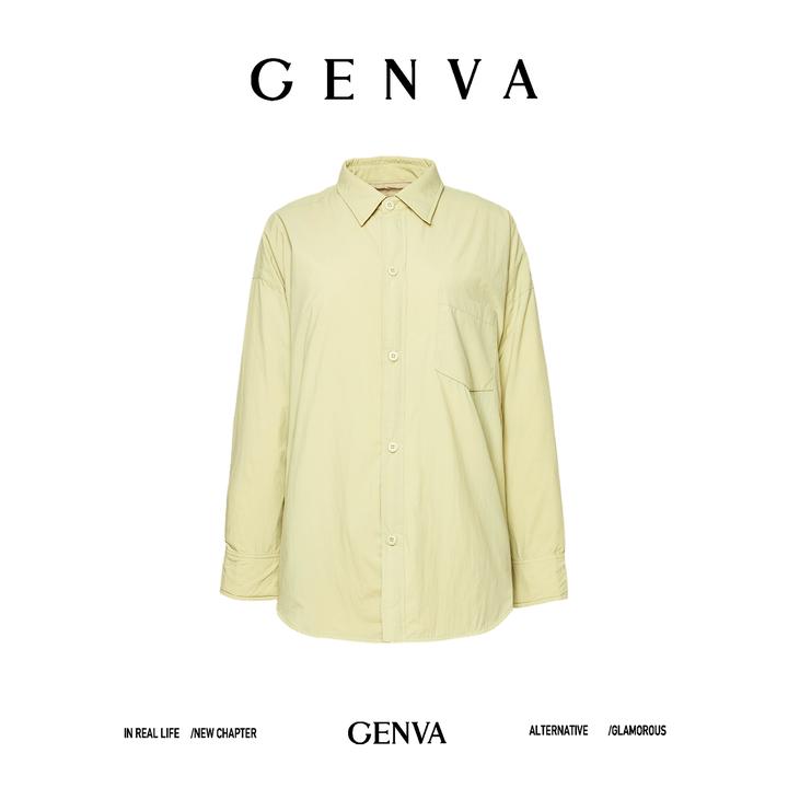 玖着“精简社”甄选日本东丽技术3防棉感白鹅绒佰搭衬衫式羽绒服