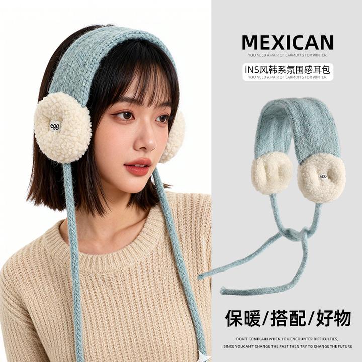 稻草人保暖耳罩女秋冬季不压耳耳套护耳绑带耳暖新耳捂子防寒耳包