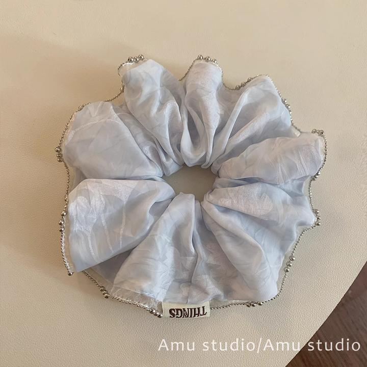 夏季薄款大号大肠发圈女韩系扎头发丸子头发绳低马尾头绳皮筋发饰