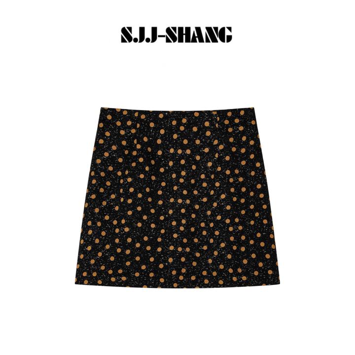 SHANG-JJ【夏日萤火】25ss新品16姆米真丝光泽质感半身裙q134300p