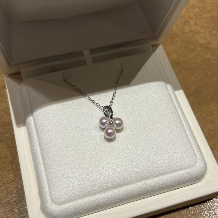 坠链均925银仿珍珠 潮款S925纯银小葡萄仿珍珠吊坠项链女小众设计