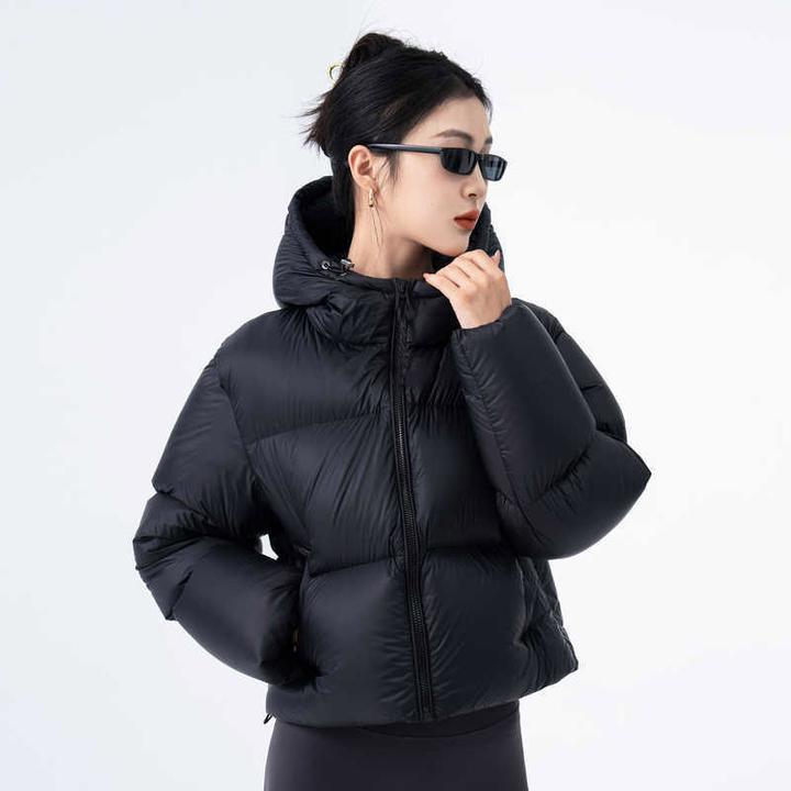 DUCURNO高级感连帽羽绒服女冬季2025年新款时尚气质保暖短款外套