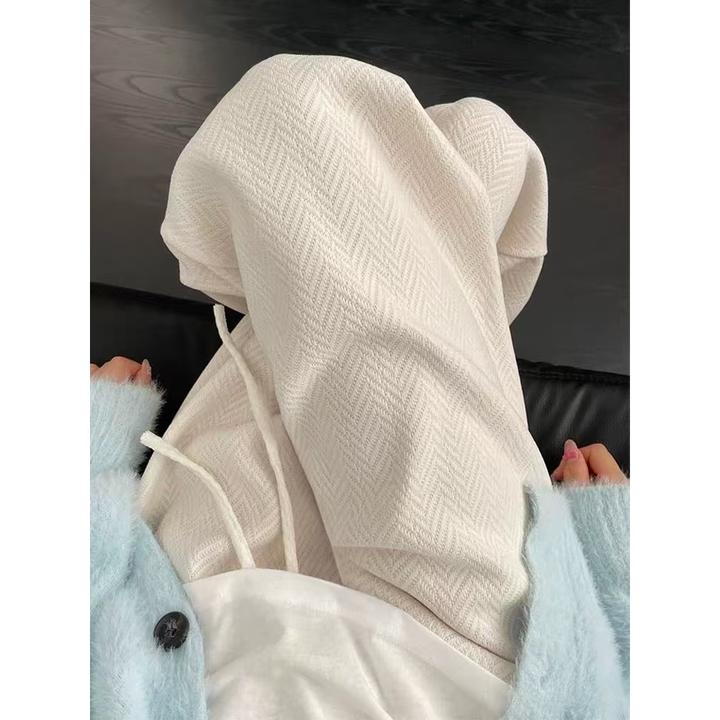 大码女装秋冬韩系时尚潮流垂坠感阔腿休闲裤高腰显瘦直筒裤子