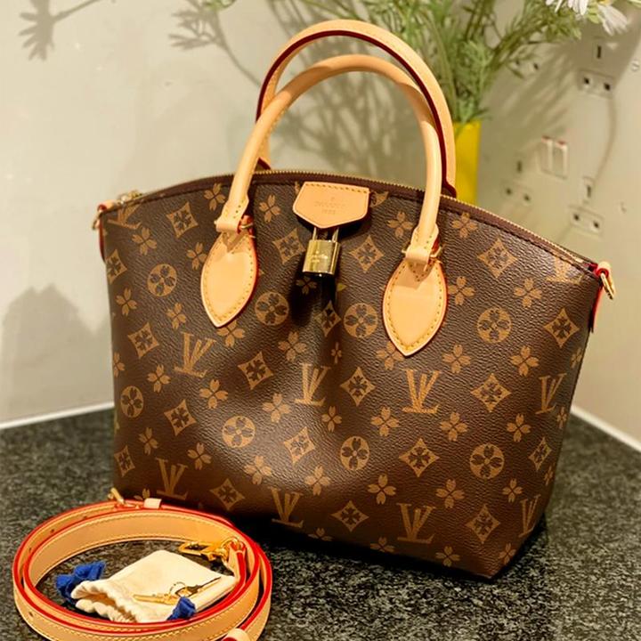 香港品牌2025老花轻奢水饺包大容量手提通勤时尚女包经典单肩流行