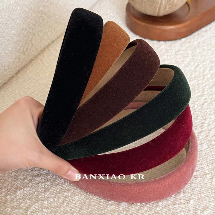 秋冬丝绒压发发箍女2025新款外出百搭高颅顶洗脸头箍洋气时尚发窟