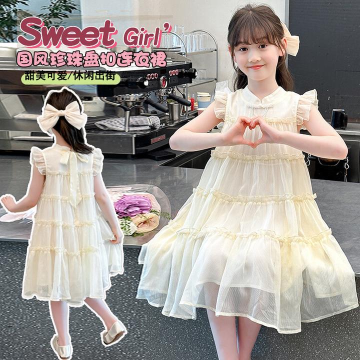 女童儿童连衣裙裙子中大童洋气夏季纱裙夏款新款公主裙童装童裙