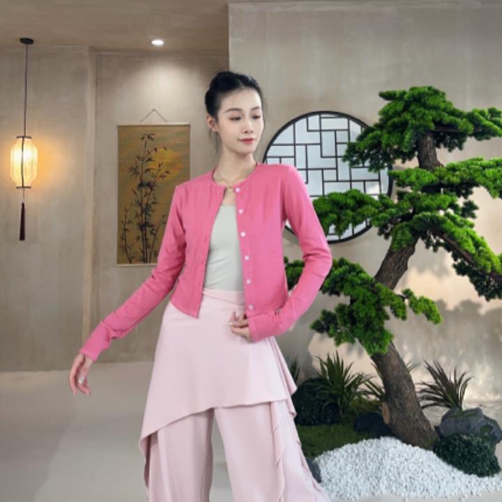 2025新款现代舞古典舞秋冬款开衫日常练功服中国舞舞蹈服