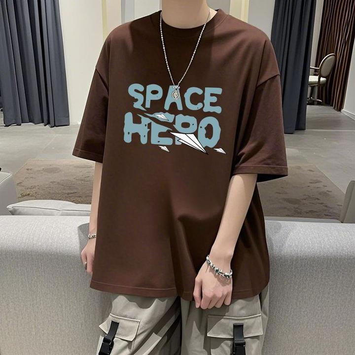 美式复古夏季纯棉短袖T恤男宽松潮牌嘻哈街头情侣半袖ins上衣显瘦