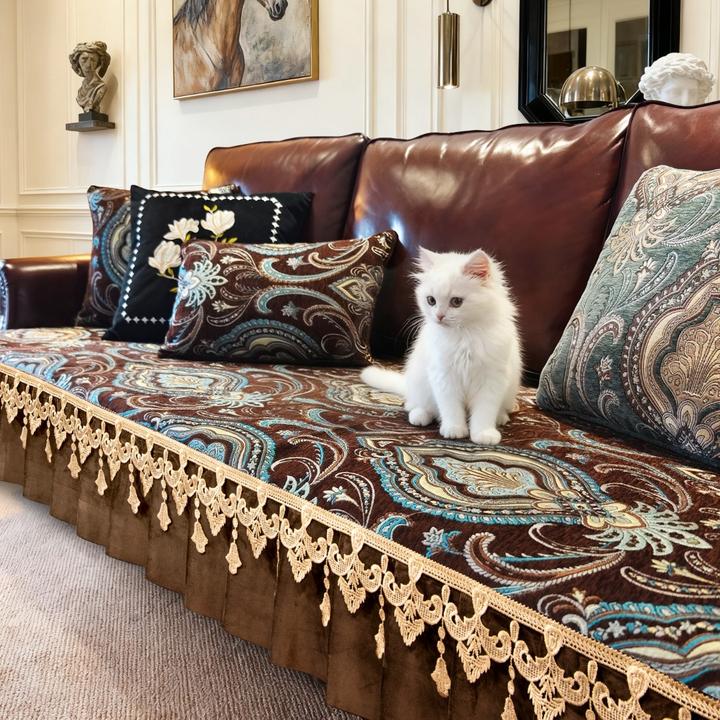 索菲娜欧式防滑四季沙发垫2025新款沙发坐垫雪尼尔盖布巾沙发套罩