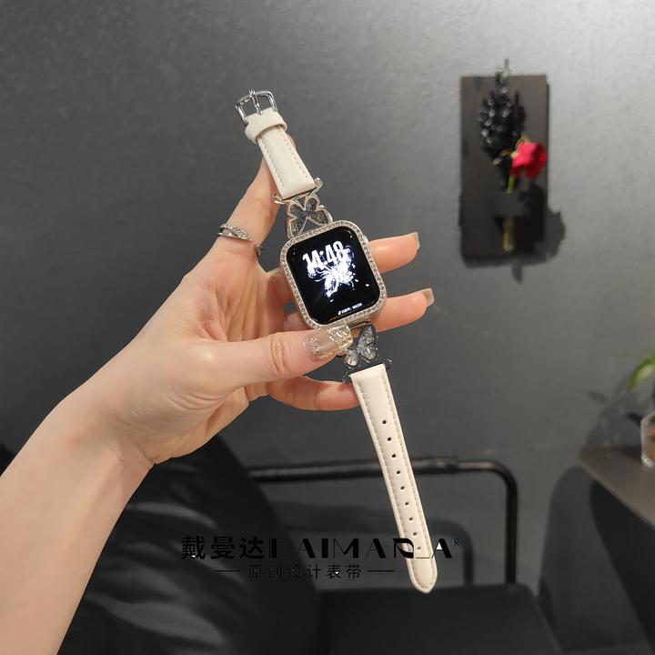 适用于iwatch全系列S10精致替换表带45mm优雅小众42mm