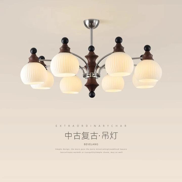 法式中古风客厅吊灯美式复古2025新款新中式卧室吊灯vintage主灯