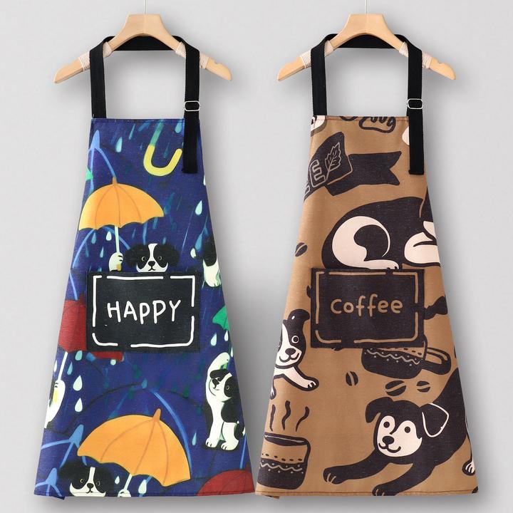 咖啡馆围裙厨房家用炒菜帆布工作服酒店2025新款做饭餐饮上班专用