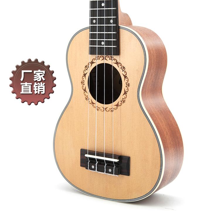 21寸英格曼云杉尤克里里 ukulele 乌克丽丽四弦琴小吉他 厂家供应