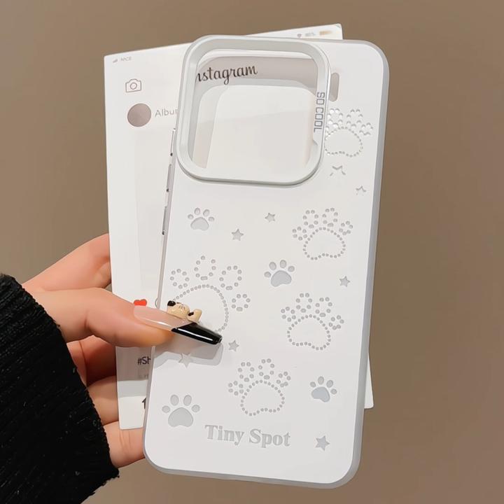 适用于【苹果/华为/OPPO/VIVO/小米】钻石拼贴小狗手机壳磨砂彩银