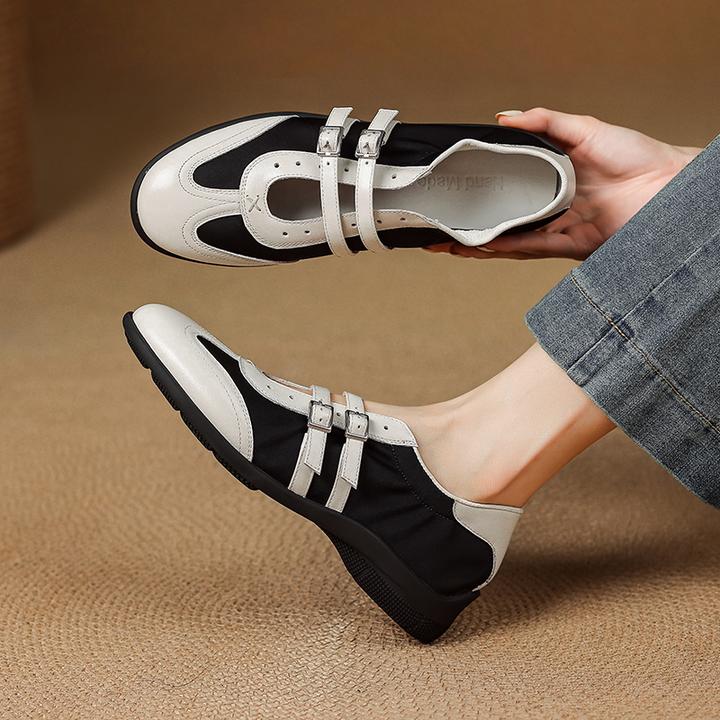 2025年秋季新款一字式扣带玛丽珍女鞋学院风休闲软底舒适浅口单鞋