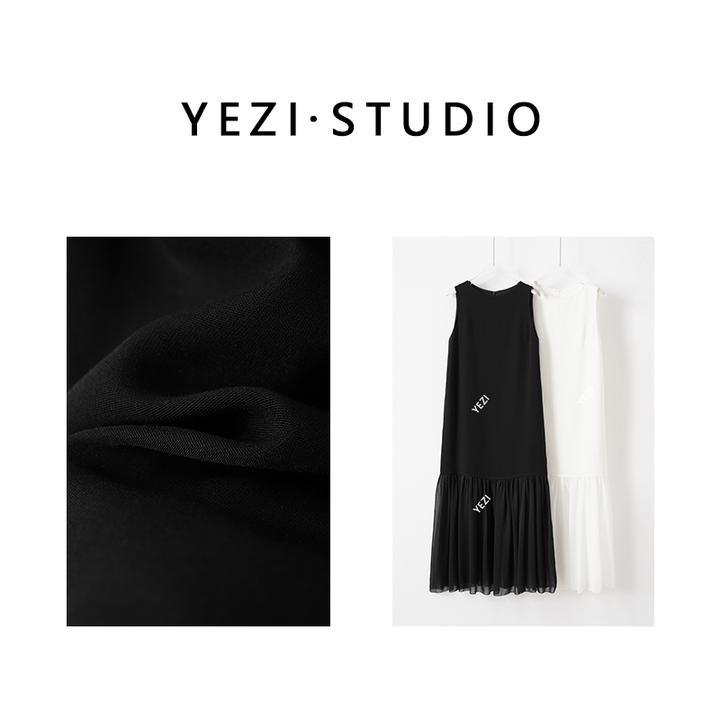 【栀子花】R*风醋酸纯手工磨毛层次感拼接连衣裙25234024-周年