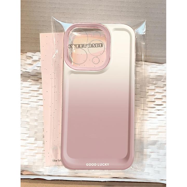 马卡龙渐变粉适用苹果16 15手机壳iPhone13promax防摔14 12男女xr
