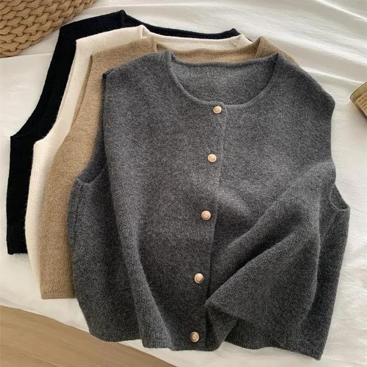 万能百搭针织背心开衫小马甲女款2025新款爆款秋装女士可外穿洋气