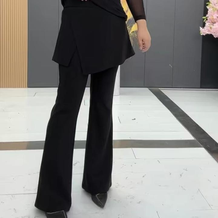 梦梦家6853款洋气时尚显瘦微喇裤裙