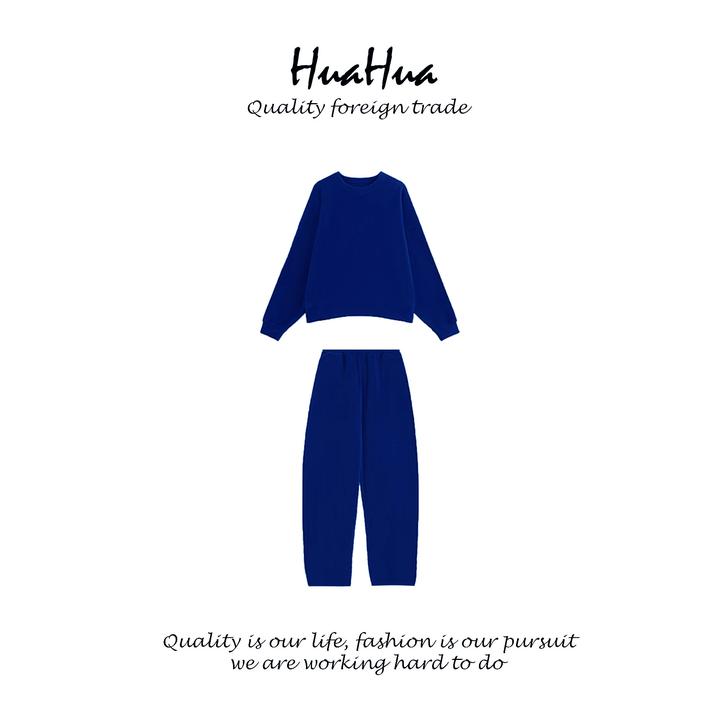 HUATN 暖融融 男女同款家居套装长袖圆领冬季必备柔软 DPKR6A06S