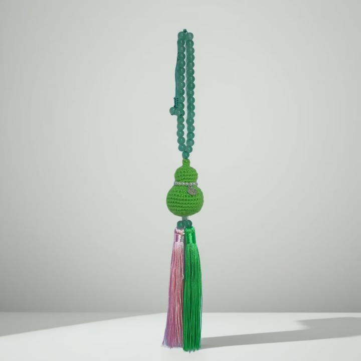 手工汽车挂件手工钩织葫芦好护路一生福禄车内挂吊饰平安守护车载