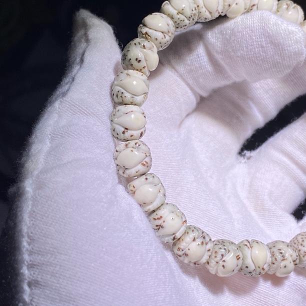 【星月凤眼】星月菩提海南料雕刻大留白凤眼单圈手串9×8