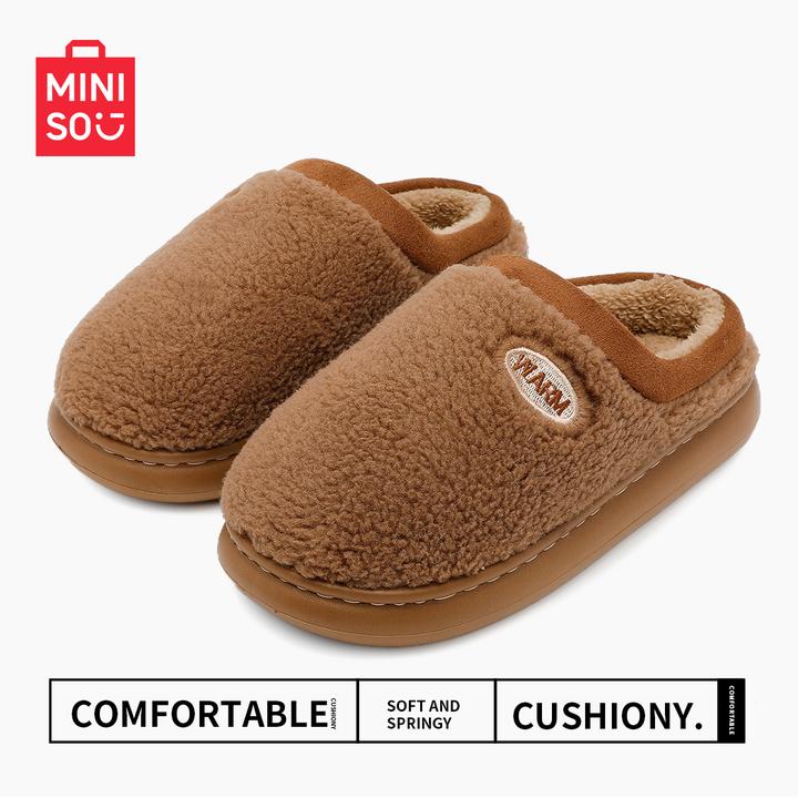 MINISO/名创优品棉拖鞋女款秋冬2025新款爆款棉拖宿舍防滑拖鞋
