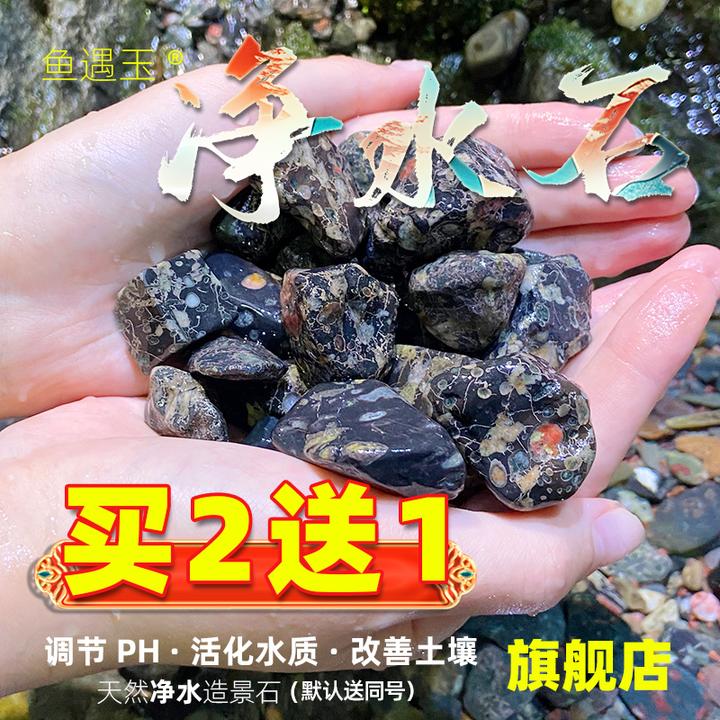 鱼遇玉净水石天然生态底沙盆景石多宝玉鱼缸造景鱼缸石溪流砂底砂