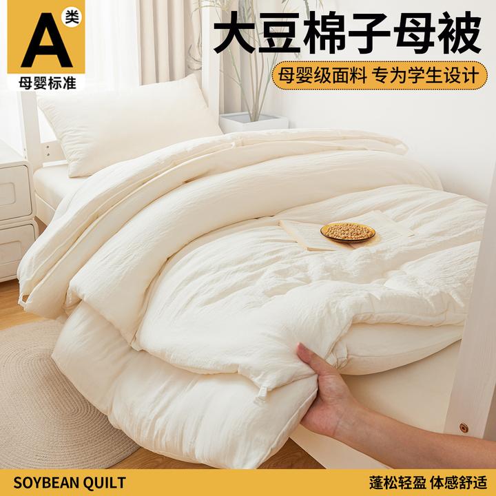 大豆纤维被子被芯二合一子母被夏凉被冬被春秋被大豆水洗棉被芯