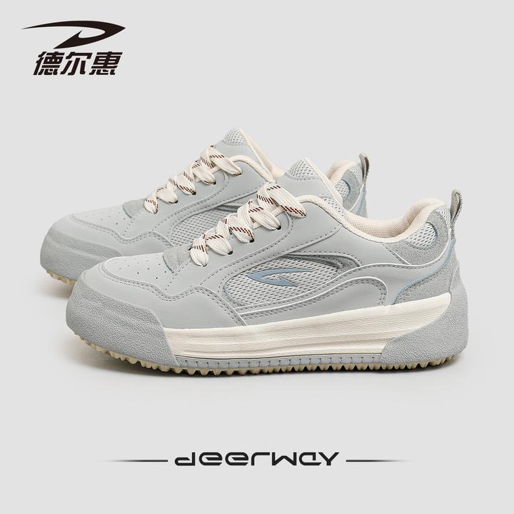 德尔惠2025夏季新款欧若风女鞋潮流百搭休闲日常厚底增高时尚板鞋