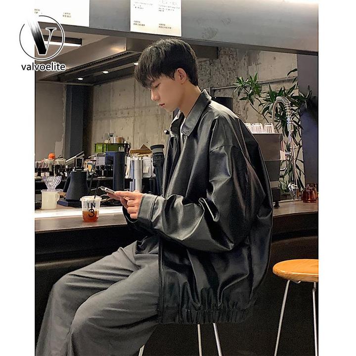 VALVOELITE皮衣外套男春秋美式时尚痞帅高级感皮夹克男款加棉加厚