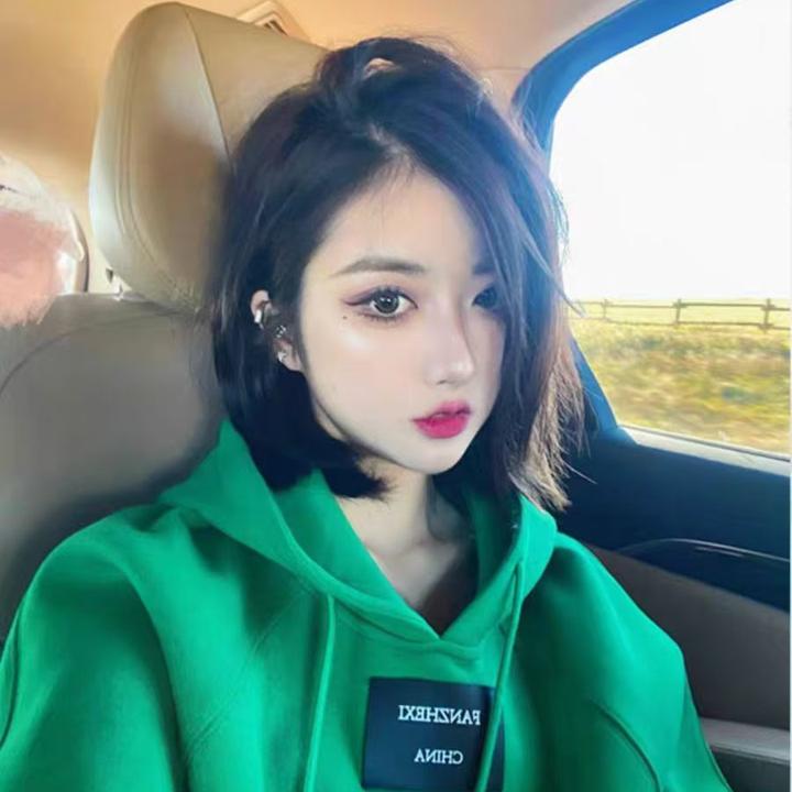 小众炸街高级感女绿色连帽加绒中长款卫衣欧货巨好看慵懒时尚上衣
