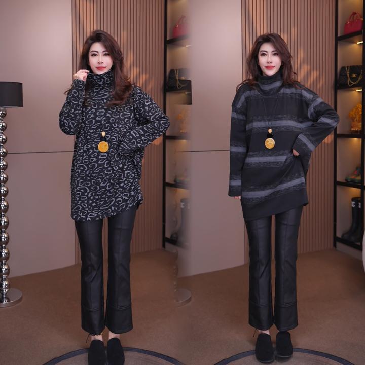 8501#《榜衣》韩版秋冬新款气质显瘦复古德绒设计休闲长袖女T恤百搭