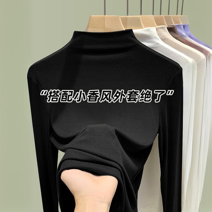 黑色半高领新款早洋气半高领女生秋冬衣服内搭